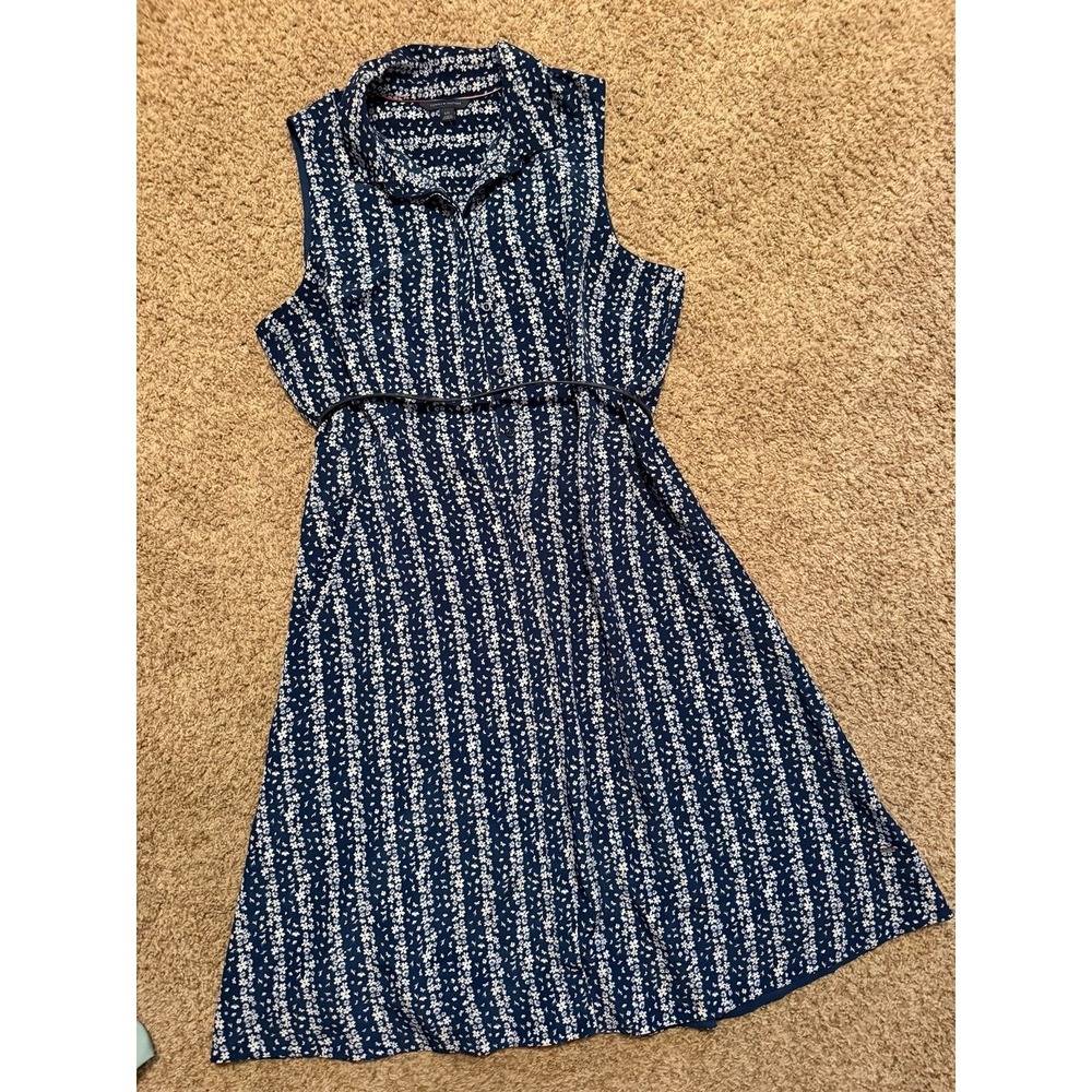 Tommy Hilfiger Dark Blue Sleeveless Cleveland Floral print dress